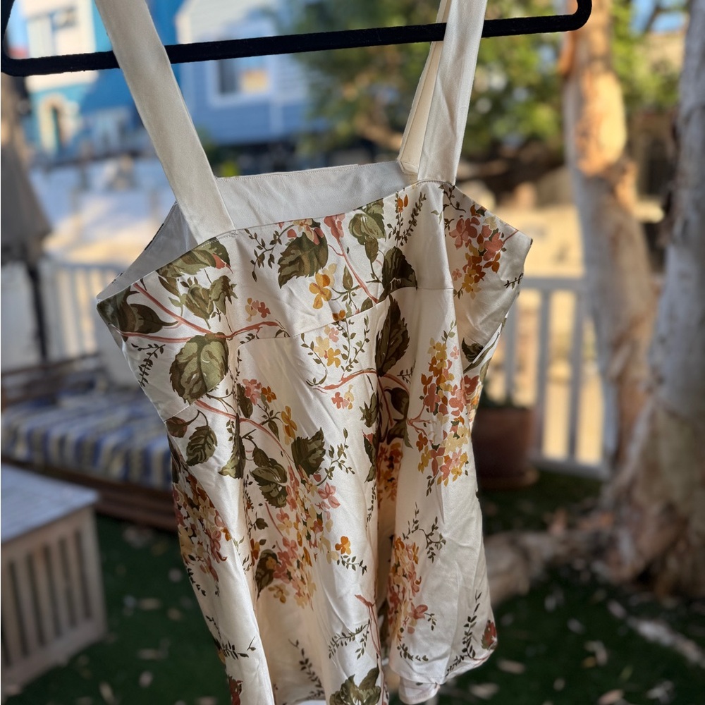 Reformation date night ready  Satin Floral Slip Camisole garden goddess vibe - Picture 2 of 5